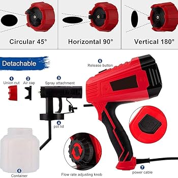 LI-ION PORTABLE SPRAY GUN 本体 Amazon.com: Paint Spray Gun Spray Paint Machine Wireless